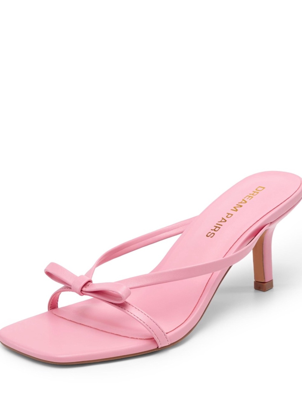 Dream Pairs Square Toe Kitten Heel Thong Sandals